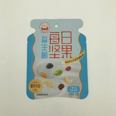VMPET Nuts Custom Shaped Bags Plastic Zip Lock Bags With Logo OEM