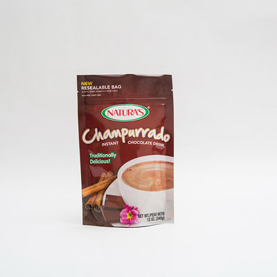 340g Champurrado Stand Up Pouch Instant Hocolate Packing Bag With Zipper