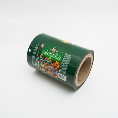 0.63OZ Almond Food Packaging Film Wrap Plastic Film Roll  Logo Printed