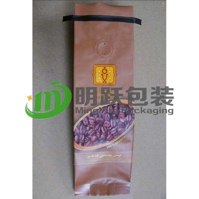 Quad Seal 500g Coffee PET12 Custom Printed Foil Bags With Air Valve And Tin Tie