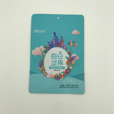 200 Microns 750g 1kg Flat Bottom Bags Box Pouch For Nuts Zip Lock