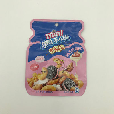 60g 100g Custom Shaped Bags Laminated Plastic Zip Lock Pouch Side Gusset