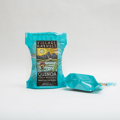 10oz PET12 Quinoa Seeds Food Packaging Bags With Clear Window Gravure Printing