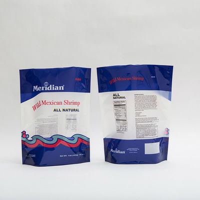 1lb Mexican Shrimp Stand Up Plastic Pouch Printed Plastic Bags With Zipper