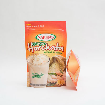14OZ Printed Plastic Stand Up Pouch Instant Rice Custom Ziplock Packaging Bags