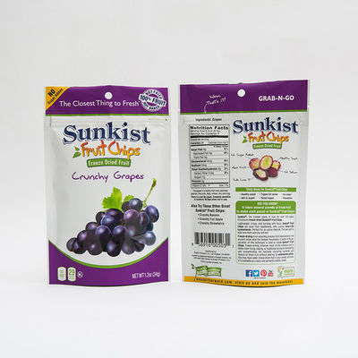 1.2oz Fruit Chips VMPET Stand Up Zipper Bag Resealable Pouch Plastic Packaging