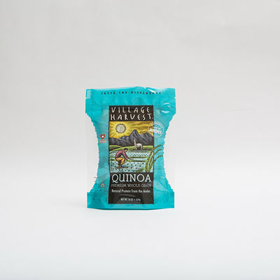 10oz PET12 Quinoa Seeds Food Packaging Bags With Clear Window Gravure Printing
