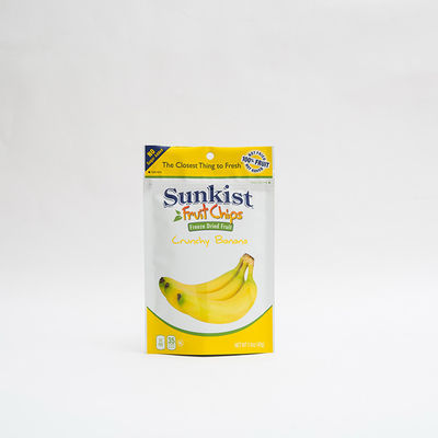 1.4oz Dry Banana Chips Food Packaging Recyclable Stand Up Pouches With Zipper