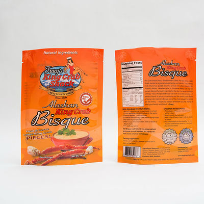 16OZ 105 Micron Plastic Packaging Bags Stand Up Pouches For Food Packaging