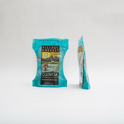 10oz PET12 Quinoa Seeds Food Packaging Bags With Clear Window Gravure Printing