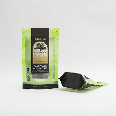 12oz  Quinoa Trio Food Packaging Bags 112micron Zip Pouch Bags For Food