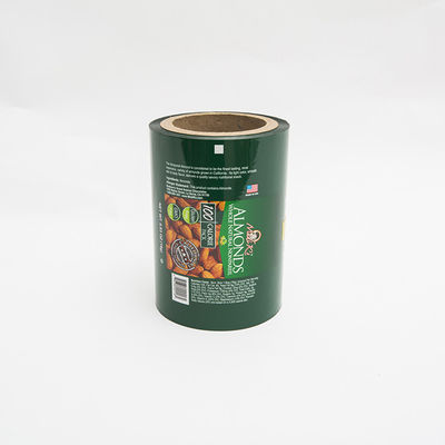0.63OZ Almond Food Packaging Film Wrap Plastic Film Roll  Logo Printed