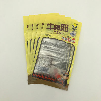 30g Beef Rib Food Packaging Bags CPP Transparent Three Side Seal Pouch