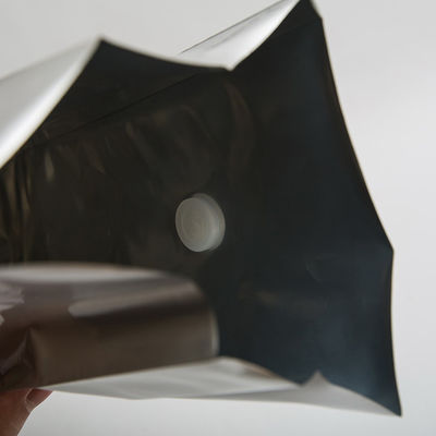 Silver Unprinted Foil Coffee Zip Lock Food Packaging Bags Side Gusset With Valve