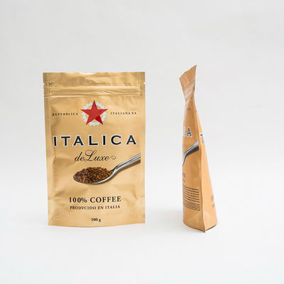 100g AL7 Coffee Packaging Bag Aluminum Foil Stand Up Custom Coffee Bean Bags