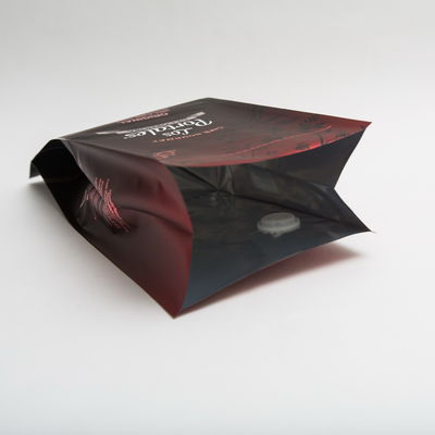 454g 280 X 100mm Printed Flat Bottom Coffee Bags With Valve For Coffee Beans BOPP
