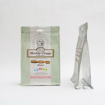 17.77OZ 75mm Pet Food Packaging Bag Doggy Dental Chews Flat Bottom Pouch With Zipper