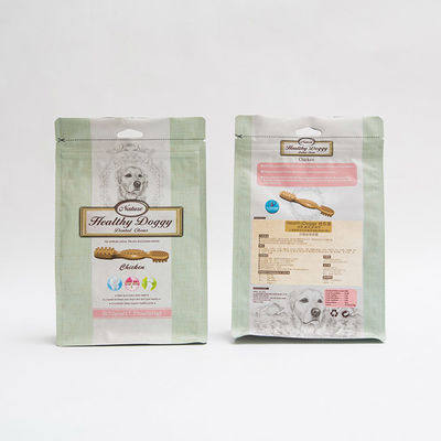 17.77OZ 75mm Pet Food Packaging Bag Doggy Dental Chews Flat Bottom Pouch With Zipper