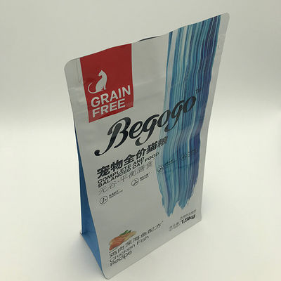 280 X 210MM 1.5kg Flat Bottom Side Gusset Bag PET12 Cat Food In Recyclable Packaging