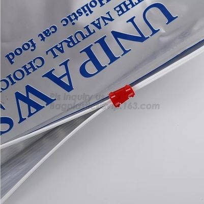 Shiny Glossy 10kg Pet Food Packaging Bag For Dog Food  Quad Seal Side Gusset Zip Lock