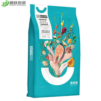20kg 160 Microns Pet Food Packaging Bag VMPET Side Gusset Pouch With Zipper